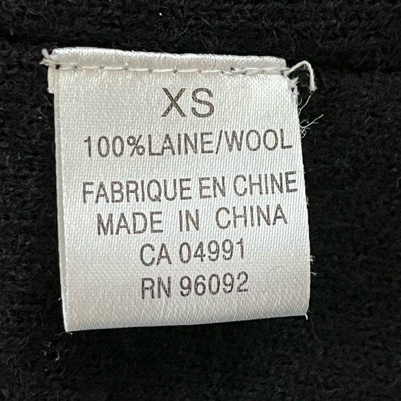 Soft Surroundings Black Double Breasted Boiled Wool Moto Jacket Size XS - Picture 13 of 16